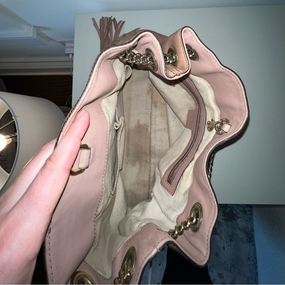 GUCCI PATENT LEATHER PINK/NUDE HANDBAG - Picture 7 of 7